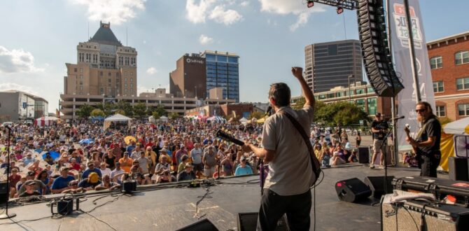 North Mississippi Allstars plays at the NC Folk Festival